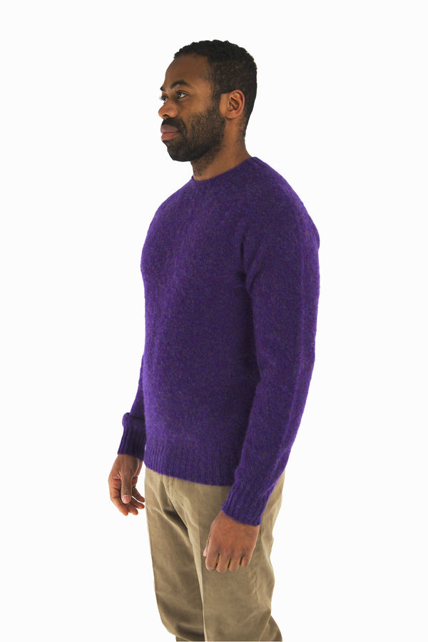 BRUSHED SHETLAND CREW NECK JUMPER