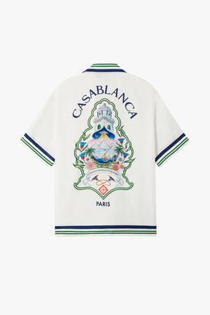 HOTEL EMBLEM CUBAN COLLAR SS SILK SHIRT