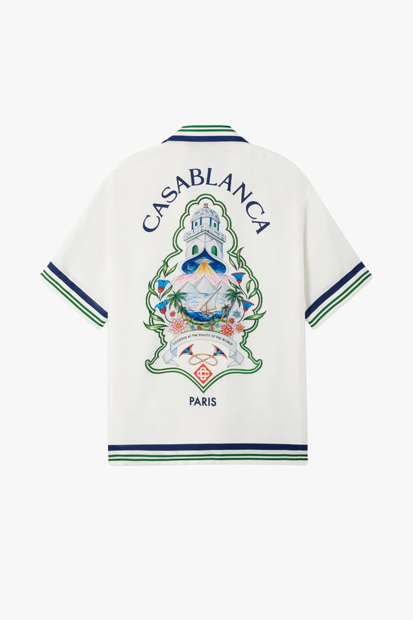HOTEL EMBLEM CUBAN COLLAR SS SILK SHIRT