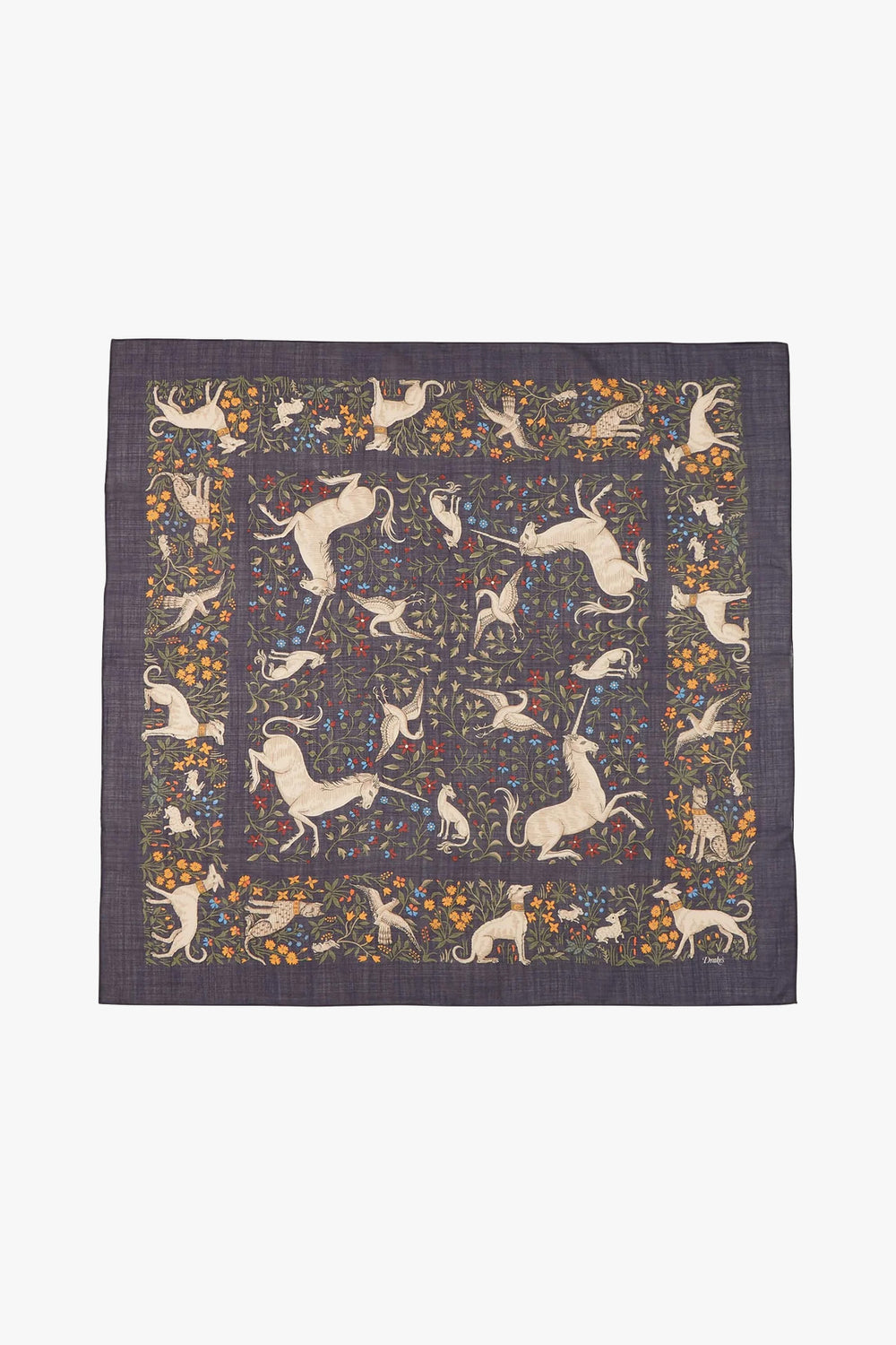 Unicorn Garden Wool/Silk Scarf