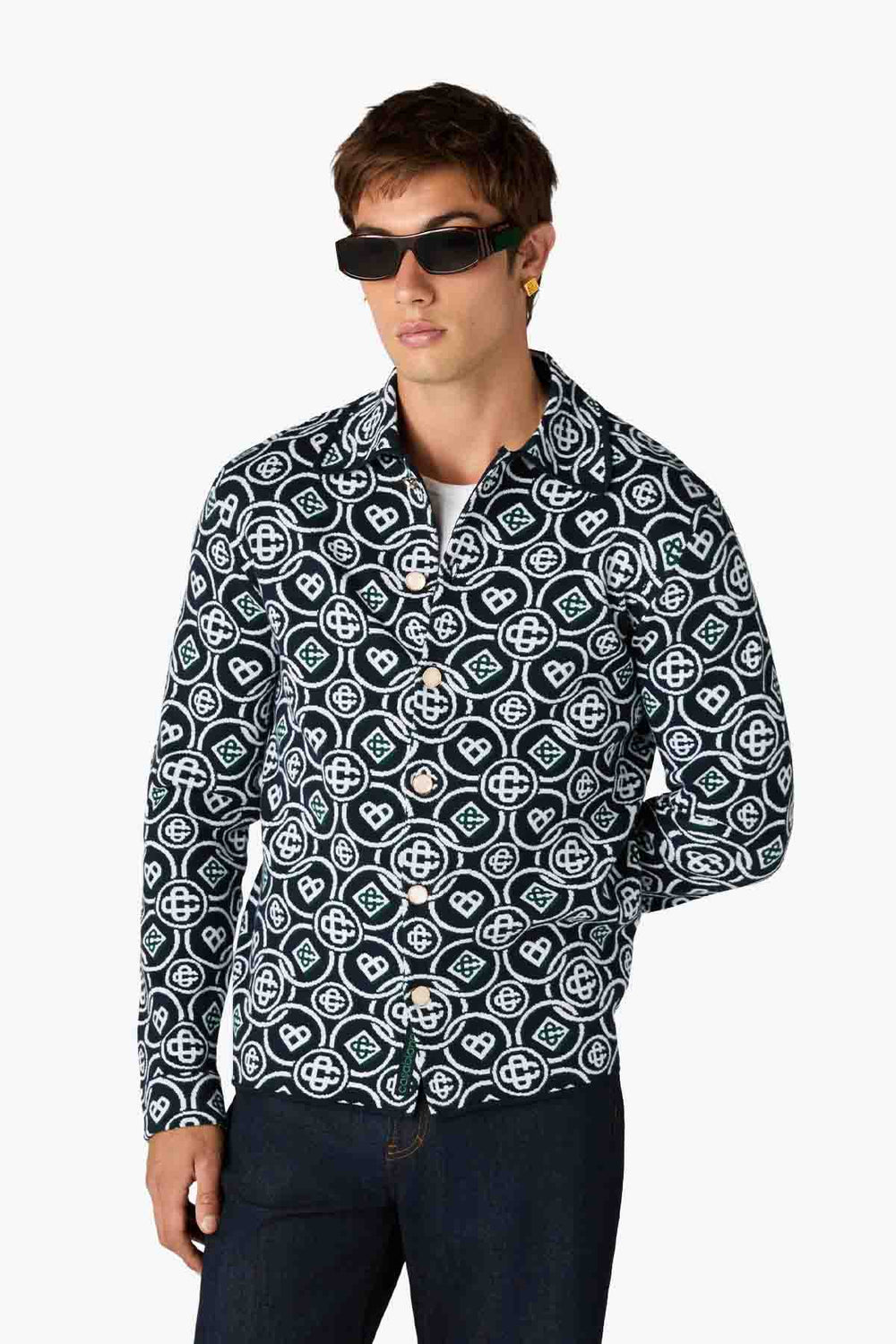 MONOGRAM LS POLO SHIRT