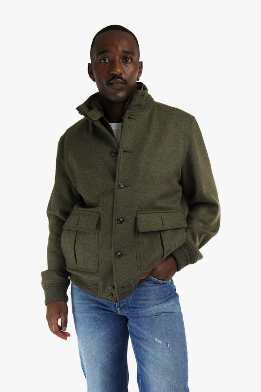 Valstarino Wool Jersey Felt Jacket