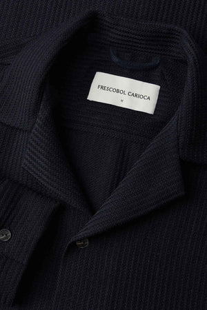 Safra Wool Knitted Camp Collar Shirt