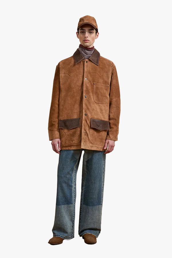Suede Contrast Chore Jacket