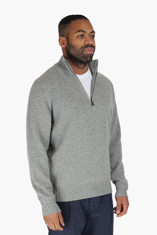 Half Zip Wool Cashmere Sweater