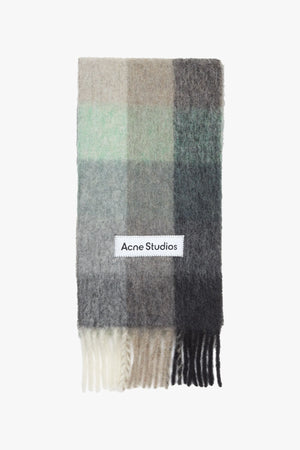 Mohair Checked Scarf