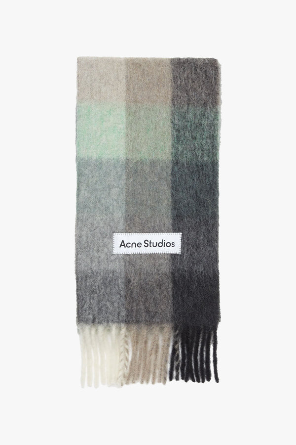 Mohair Checked Scarf