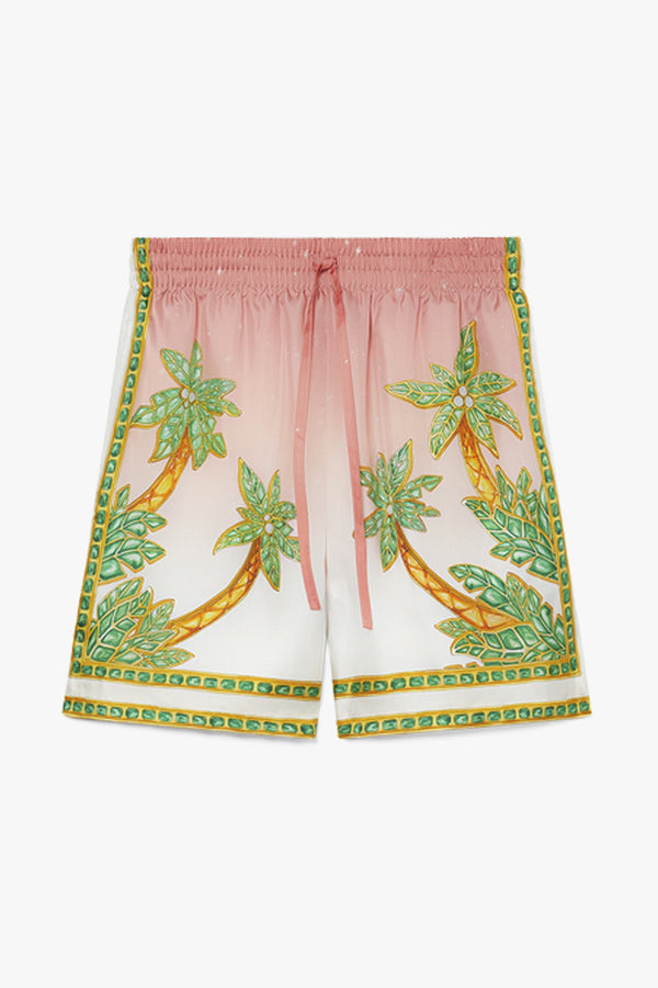 DRAWSTRING SILK SHORTS