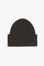 MERINO WOOL RIBBED KNIT BEANIE