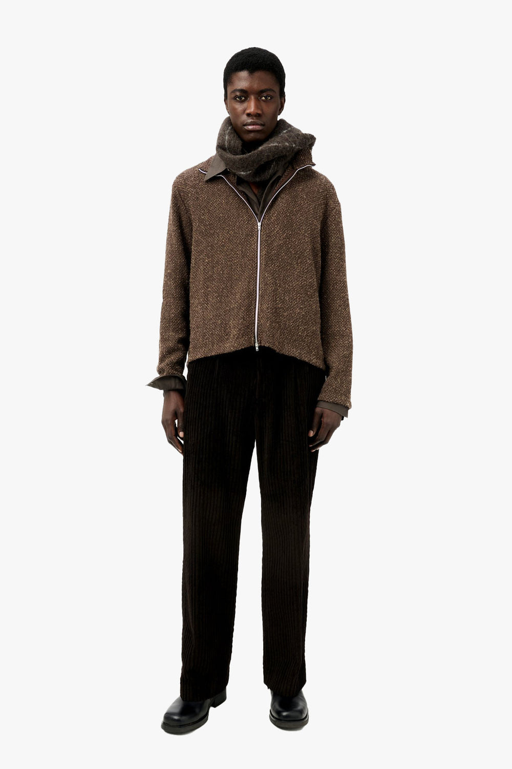 Shrunken Fullzip Wool Polo