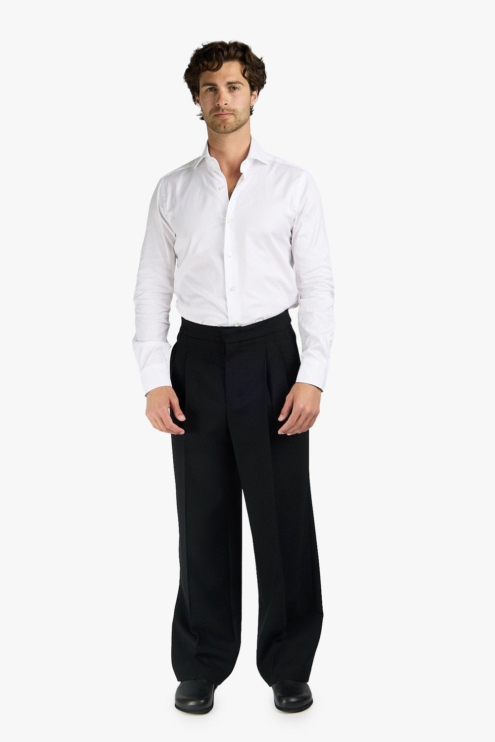 Large Fit Wool Trousers