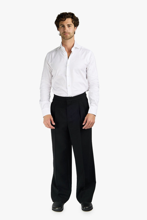 Large Fit Wool Trousers