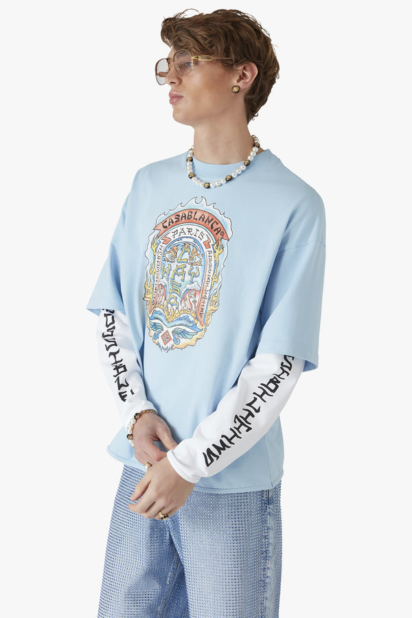 DOUBLE LAYER PRINTED T-SHIRT