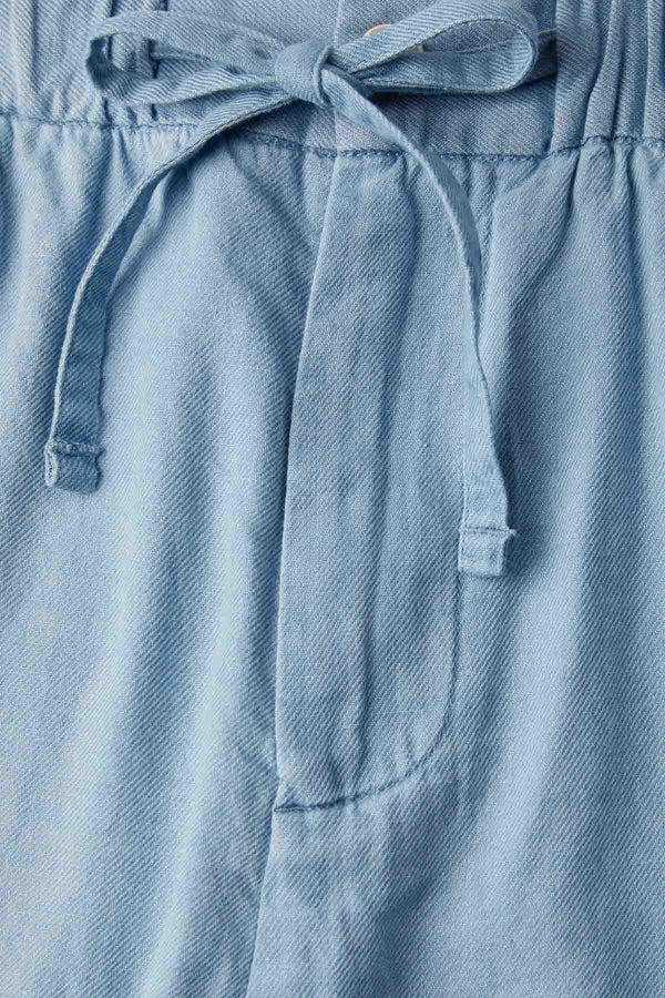 Rocha Cotton Denim Twill Wide Leg Trouser