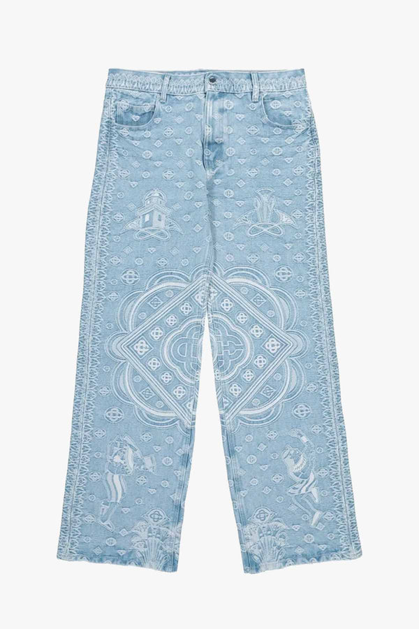 CARPET JACQUARD BAGGY DENIM JEANS