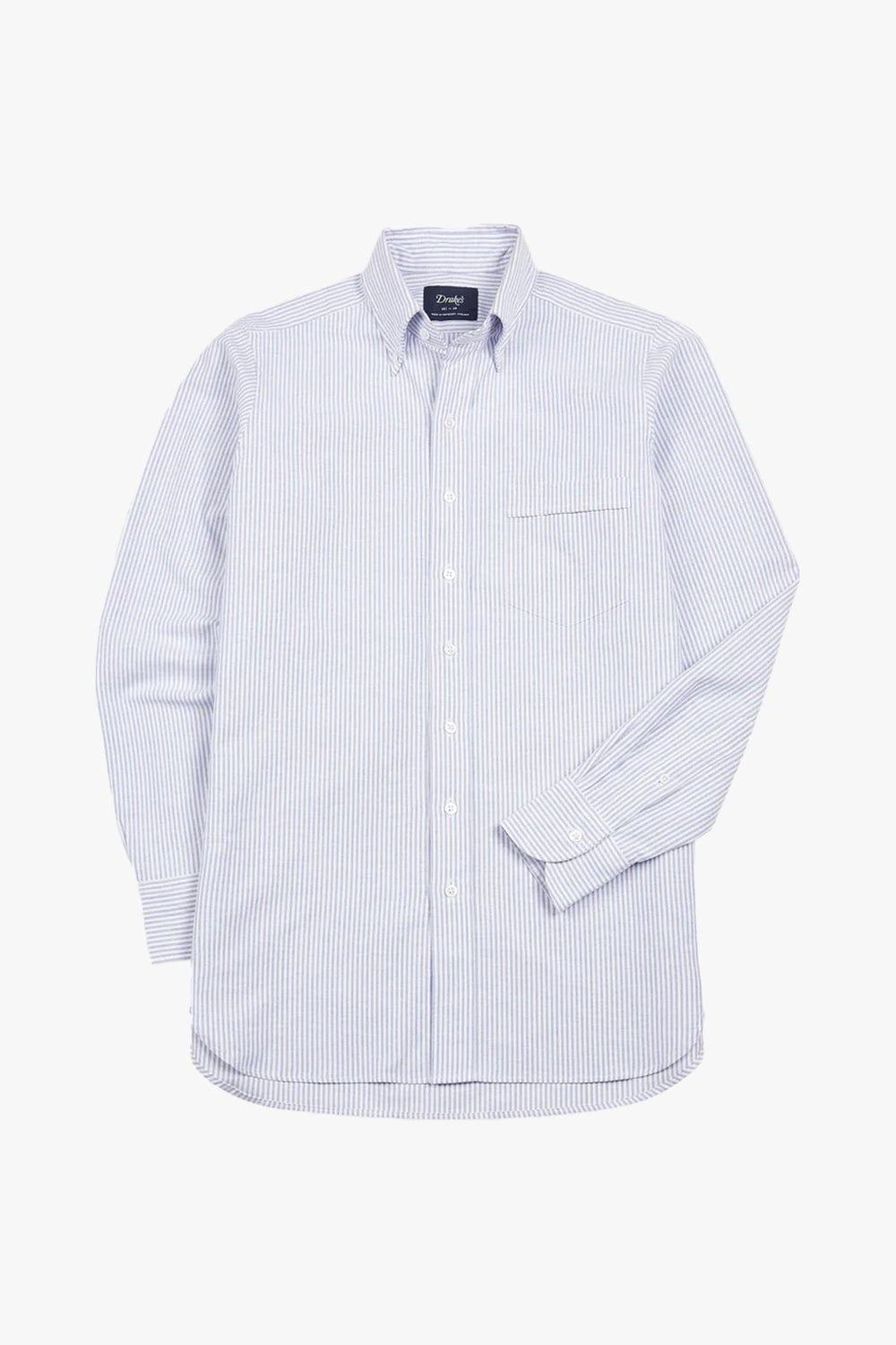 TICKING STRIPE BUTTON DOWN OXFORD SHIRT