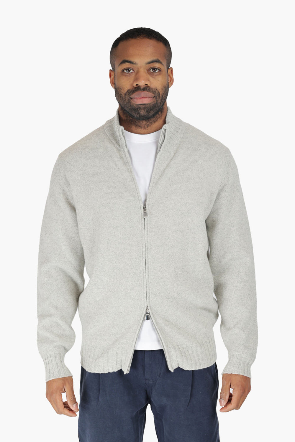Heavy Full Zip Wool/Cashmere Sweater