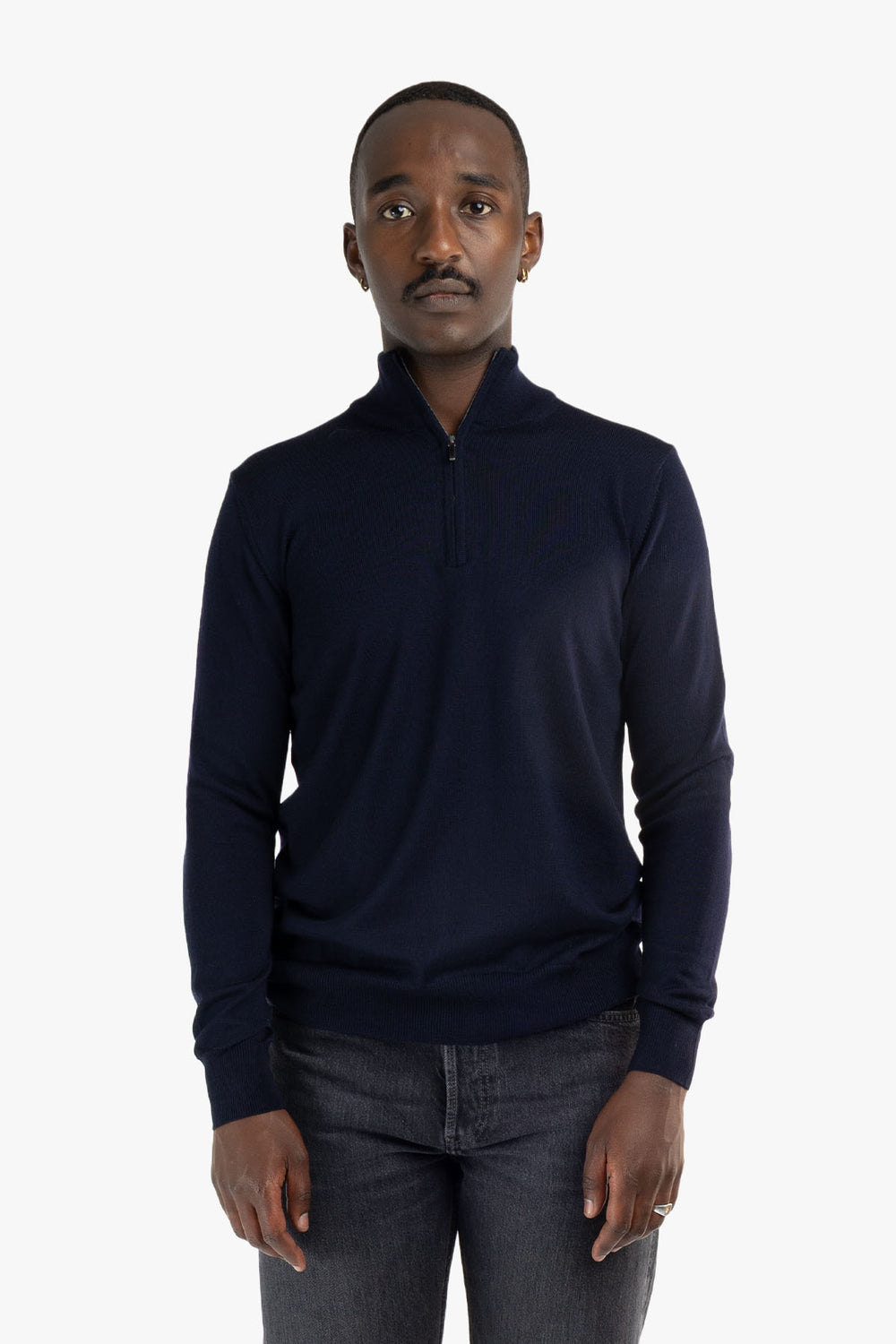Half-zip Mock Neck