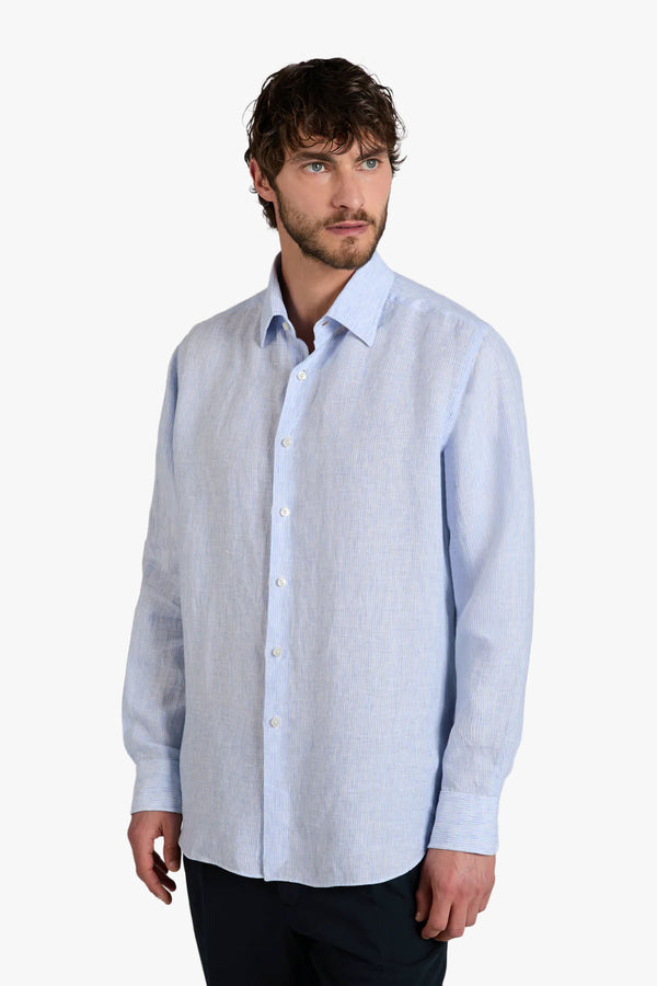 Pinstripe Linen Shirt