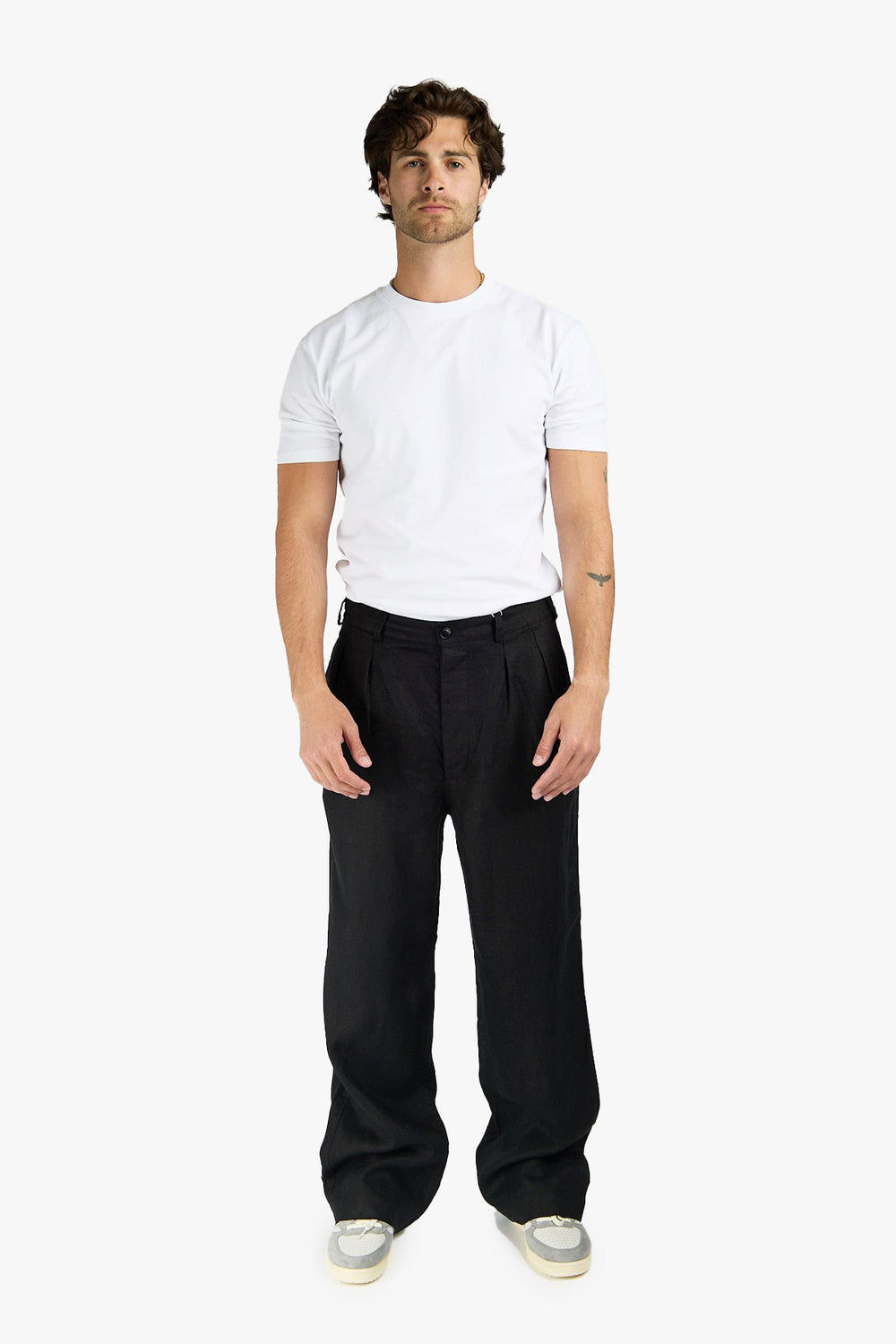 Pleated Linen Pants