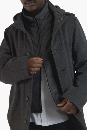 Wool Cashmere Hooded Coat