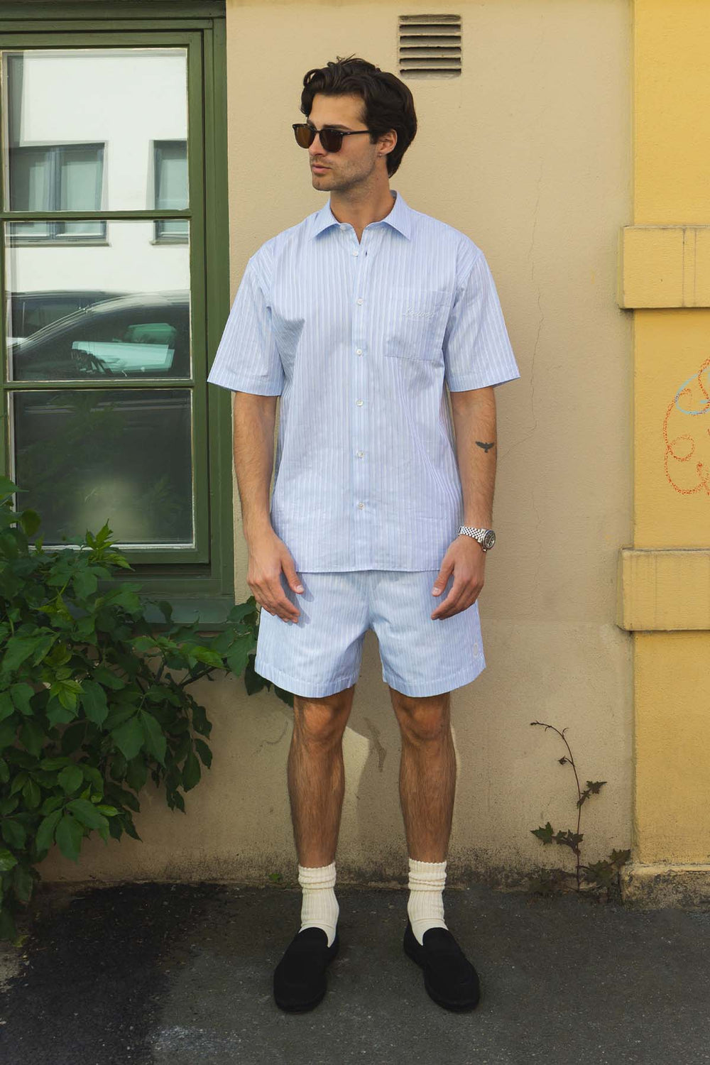 LA CÔTE Stripe Shorts