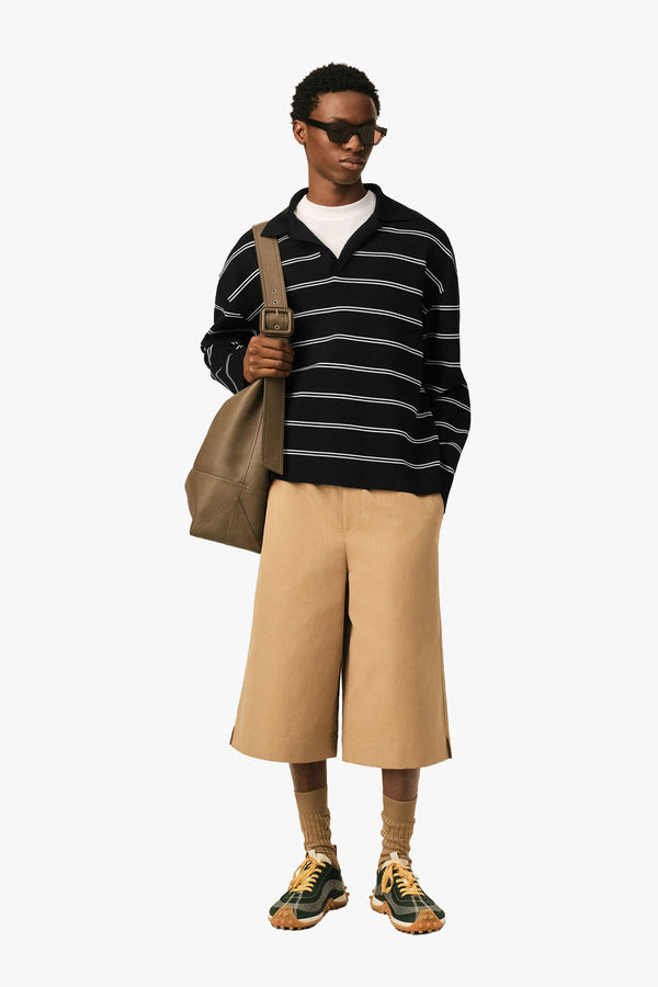 LONG SLEEVE STRIPED POLO