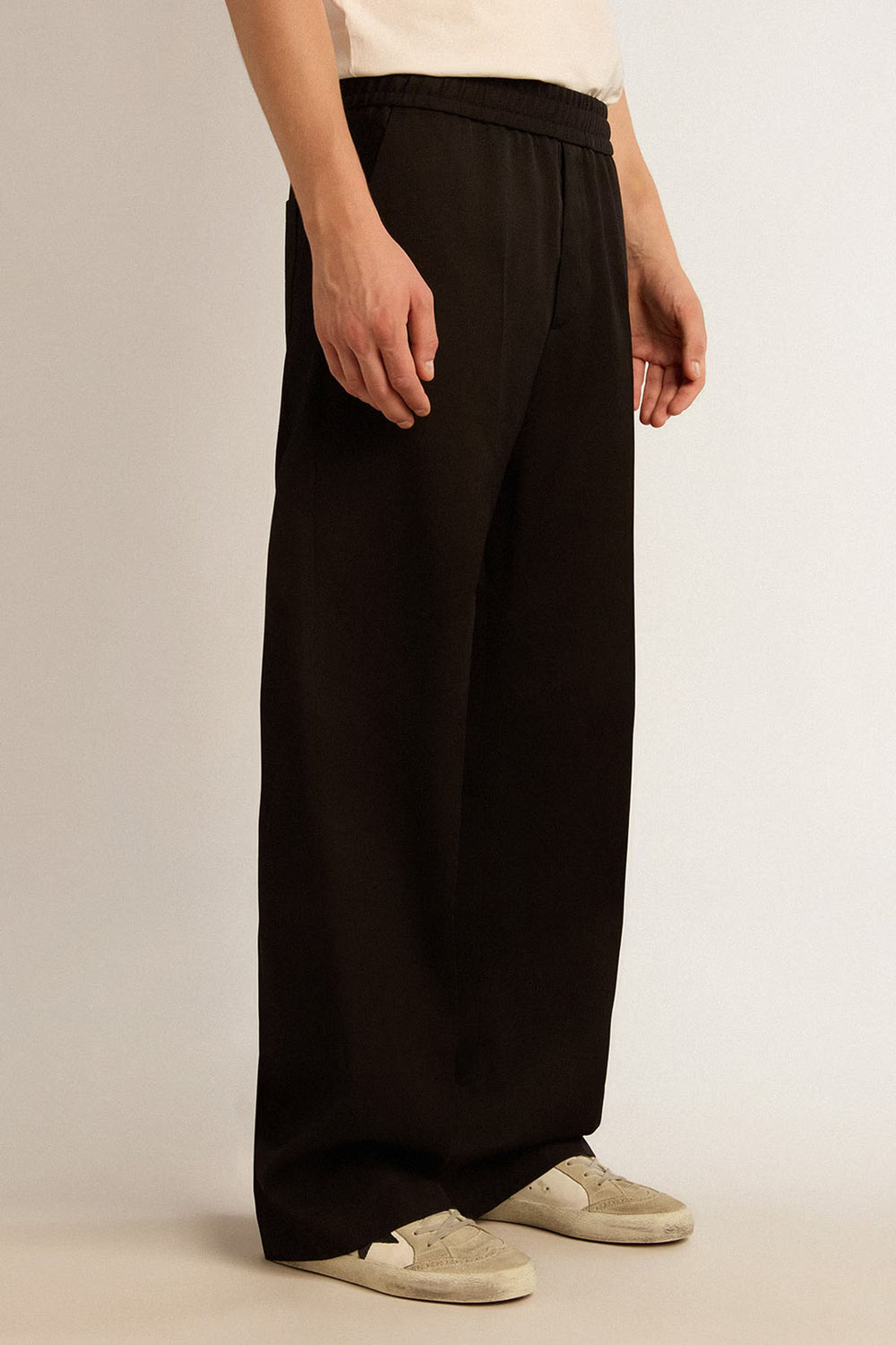 Golden Wool Gabardine Jogging Pants