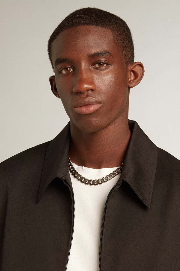 Golden Wool Gabardine Coach Jacket