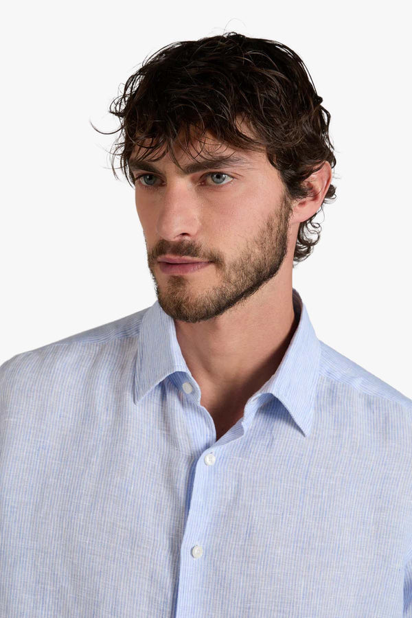 Pinstripe Linen Shirt