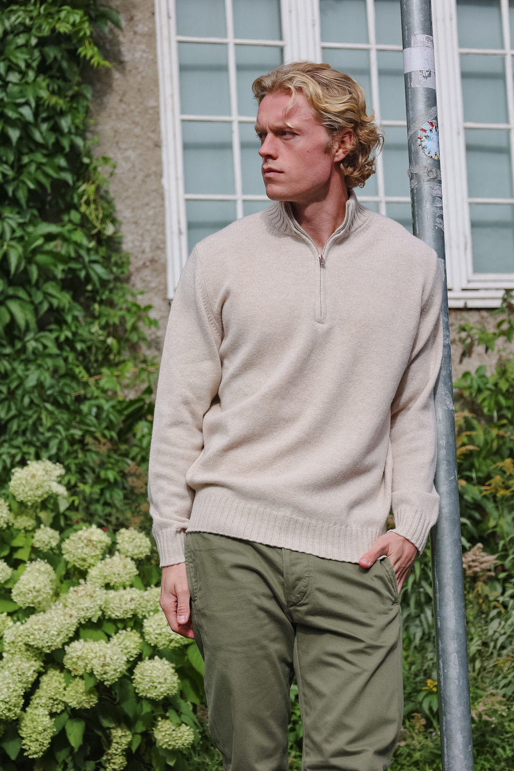 Wool/Cashmere Half Zip