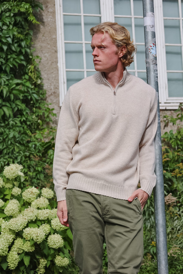 Wool/Cashmere Half Zip