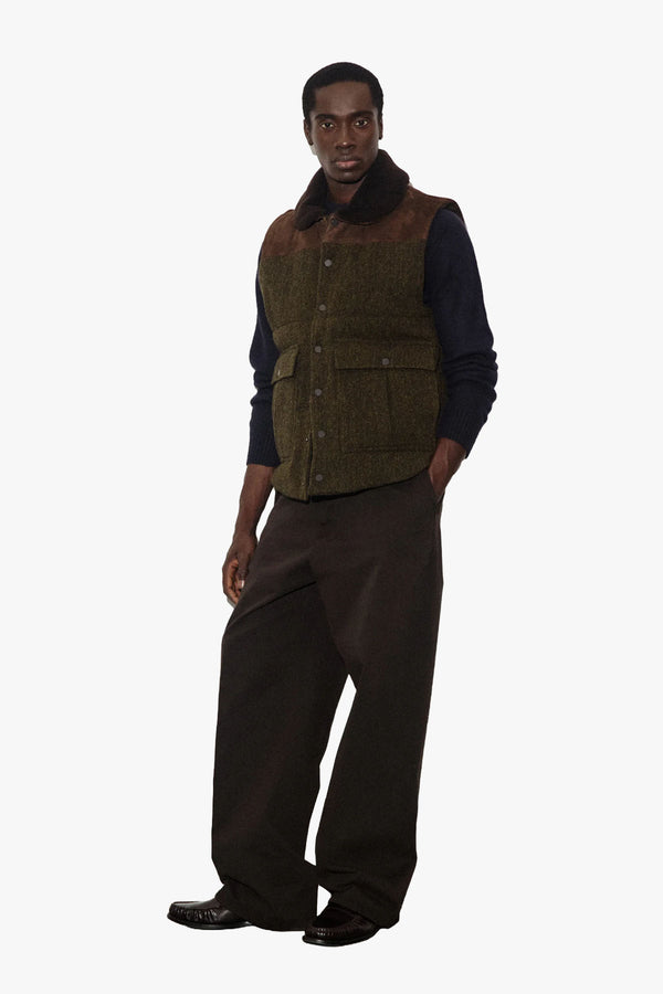 Alan Wool Twill Padded Vest