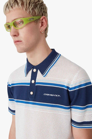 Mesh Stripe Polo