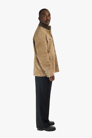 Padded Suede Field Jacket