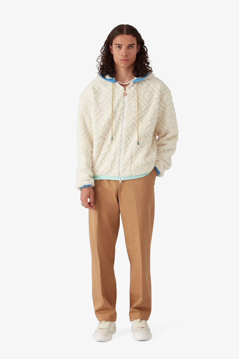 Monogram Hooded Fleece Jacket