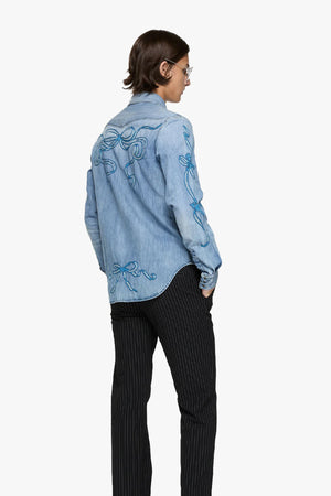 Embroidered Denim Shirt