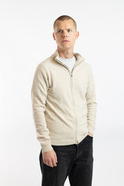 Full Zip Wool Cashmere Sweater