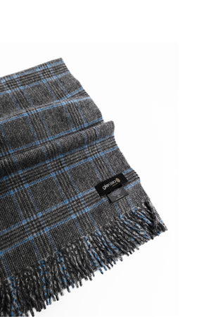 Grey Check Lambswool Scarf