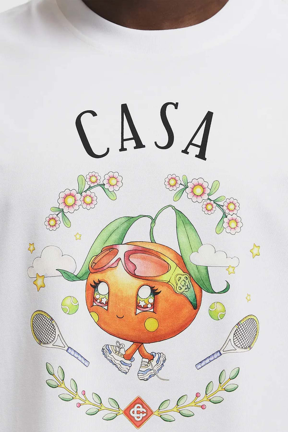 CASA WAY KAWAII ORANGE PRINTED T-SHIRT