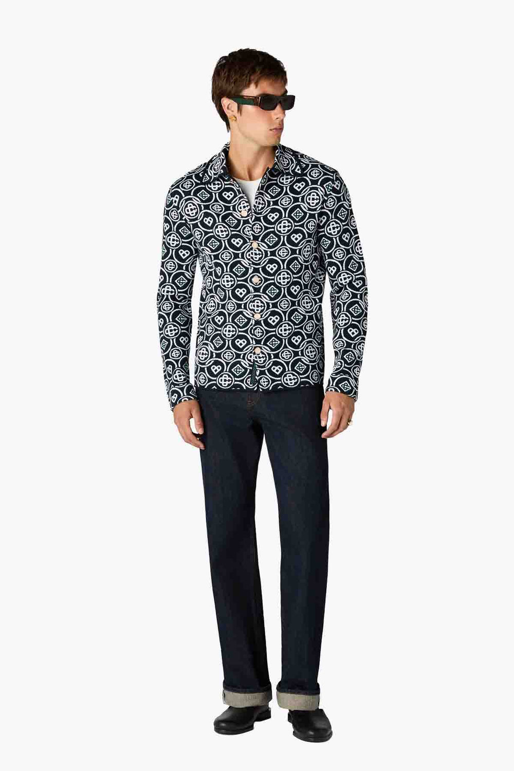 MONOGRAM LS POLO SHIRT