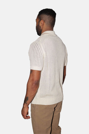 SS Button-Up Knit Shirt