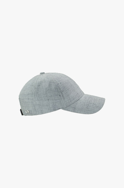 Pearl Grey Linen Cap