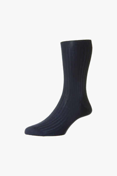 Superfine Cashmere Sock Navy