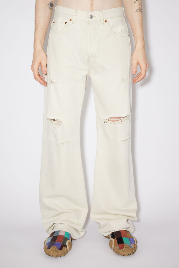 2021 Split White Jeans