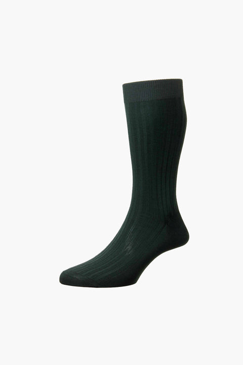 Superfine Cotton Sock Dark Green