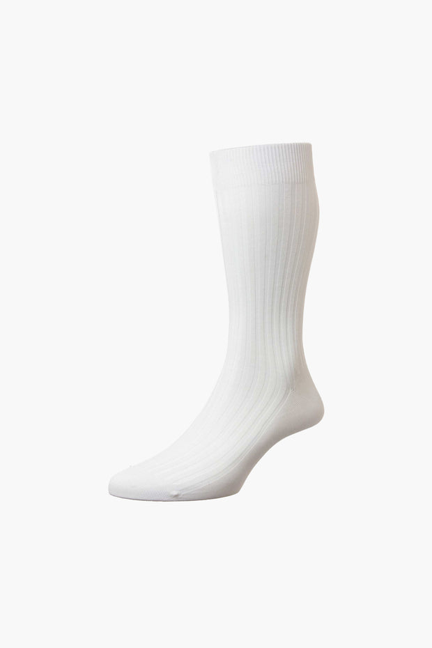 Superfine Cotton Sock White