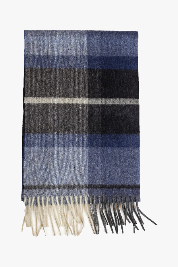 Blue Checked Scarf