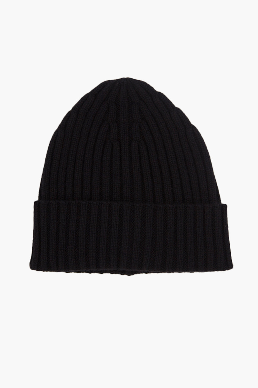 Ribbed Cashmere Beanie Black