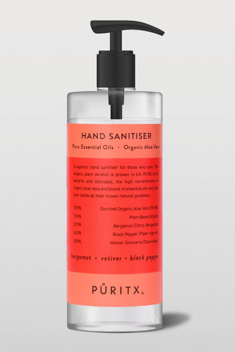 Puritx 250 ml Hand Sanitizer Bergamot, Vetiver, Black Pepper